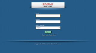 
                            2. Sign in to PeopleSoft - Oracle PeopleSoft Sign-in