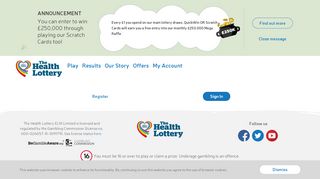 
                            11. Sign In to Play and Win the Lottery - The Health lottery - The Health ...
