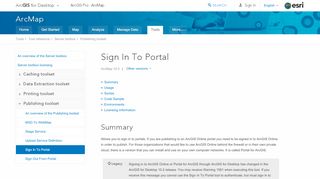
                            4. Sign In To Portal—Help | ArcGIS for Desktop