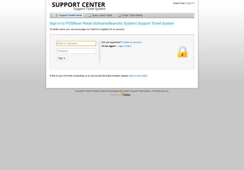 
                            5. Sign in to POSBean Retail Software(Beanotic System) Support Ticket ...