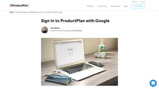 
                            2. Sign In to ProductPlan With Google