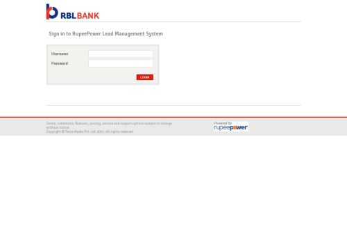 
                            13. Sign in to RupeePower Lead Management System - RBL - Rupeepower