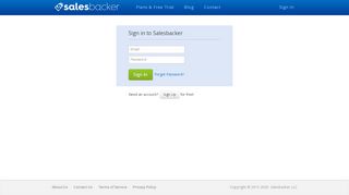 
                            7. Sign in to Salesbacker