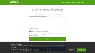
                            3. Sign in to score great deals! - Groupon