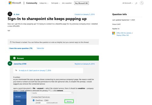 
                            2. Sign-In to sharepoint site keeps popping up - Microsoft Community