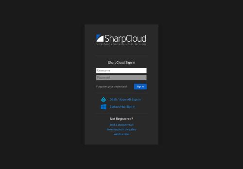 
                            1. Sign in to SharpCloud