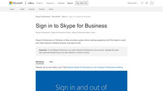 
                            1. Sign in to Skype for Business - Office Support - Office 365