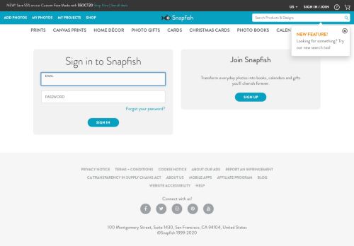 
                            1. Sign in to Snapfish