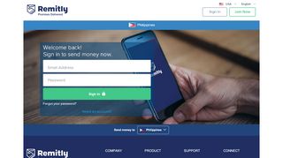 
                            1. Sign in to start sending money - USA - Remitly