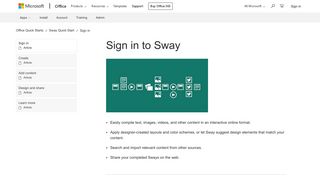 
                            2. Sign in to Sway - Sway - Office Support - Office 365