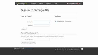 
                            3. Sign in to Tamago-DB - tamago-db.com