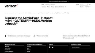 
                            5. Sign in to the Admin Page - Hotspot móvil 4G LTE MiFi 4620L ...