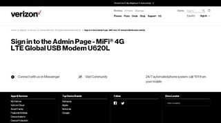 
                            4. Sign in to the Admin Page - MiFi 4G LTE Global USB Modem U620L ...