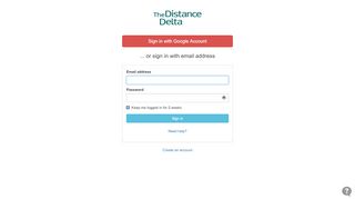 
                            12. Sign in to The Distance Delta user account