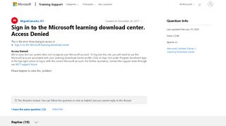 
                            8. Sign in to the Microsoft learning download center. Access Denied ...
