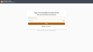 
                            9. Sign in to the MNS Provider Portal