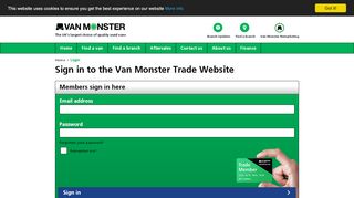 
                            9. Sign in to the Van Monster Trade Website | Van Monster