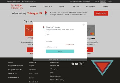 
                            6. Sign In to Triangle Rewards - Canadian Tire