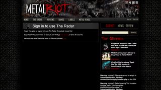 
                            9. Sign in to use The Radar – Metal Riot