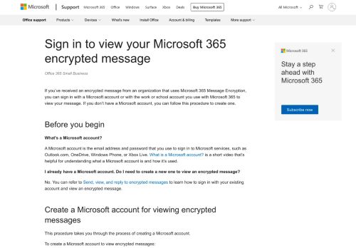 
                            12. Sign in to view your Office 365 encrypted message - Office 365