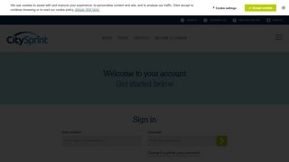 
                            9. Sign-In To Your Account | CitySprint