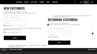 
                            3. sign in to your account - MAC Cosmetics