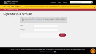 
                            11. Sign in to your account | Manchester City Council