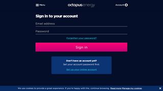
                            10. Sign in to your account - Octopus Energy
