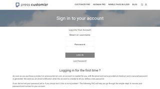 
                            1. Sign in to your account - Press Customizr