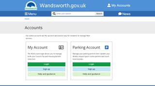 
                            10. Sign in to your account | Wandsworth Council