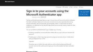 
                            4. Sign in to your accounts using the Microsoft Authenticator app - Azure ...