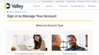 
                            2. Sign in to your accounts - Valley Bank - Valley National Bank