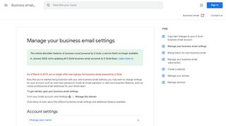 
                            1. Sign in to your Admin console for business email - Business email Help