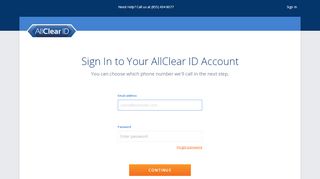 
                            9. Sign In to Your AllClear ID Account