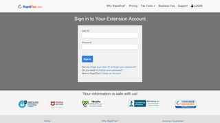 
                            6. Sign In to Your Extension Account | RapidTax