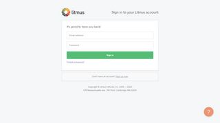 
                            4. Sign in to your Litmus account