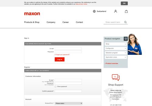 
                            12. Sign in to your my maxon account - Maxon Motor