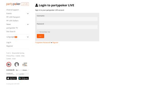 
                            2. Sign in to your partypoker LIVE account
