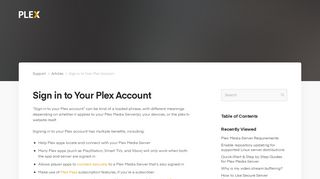 
                            2. Sign in to Your Plex Account | Plex Support