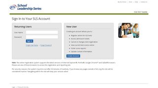 
                            2. Sign In to Your SLS Account - ETS