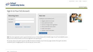 
                            1. Sign In to Your SLS Account - ETS.org
