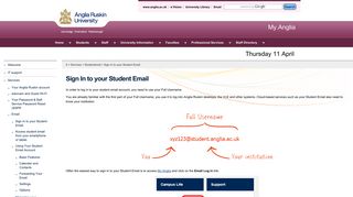 
                            6. Sign In to your Student Email