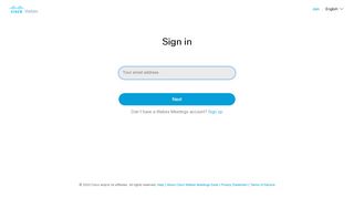
                            12. Sign in to your Webex account.