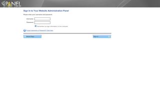 
                            5. Sign In to Your Website Administration Panel