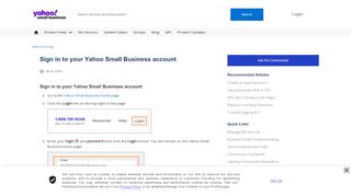 
                            6. Sign in to your Yahoo Small Business account