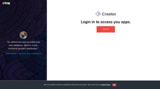 
                            7. Sign in to your Zoho Creator account | Zoho Creator Login
