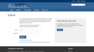 
                            12. Sign in - Training.dss.un.org - Online courses by the United Nations ...