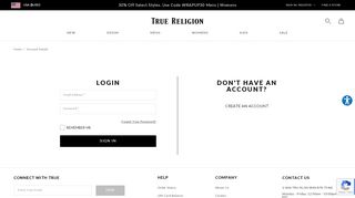 
                            6. Sign In - True Religion