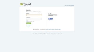 
                            3. Sign In - Typepad