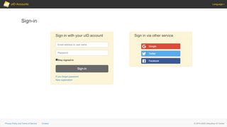 
                            2. Sign-in - uID Accounts